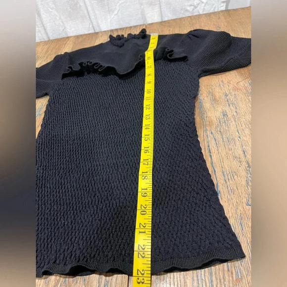 📍 RD STYLE black stretchy ruffled sweater size M⚠️ - Picture 7 of 8
